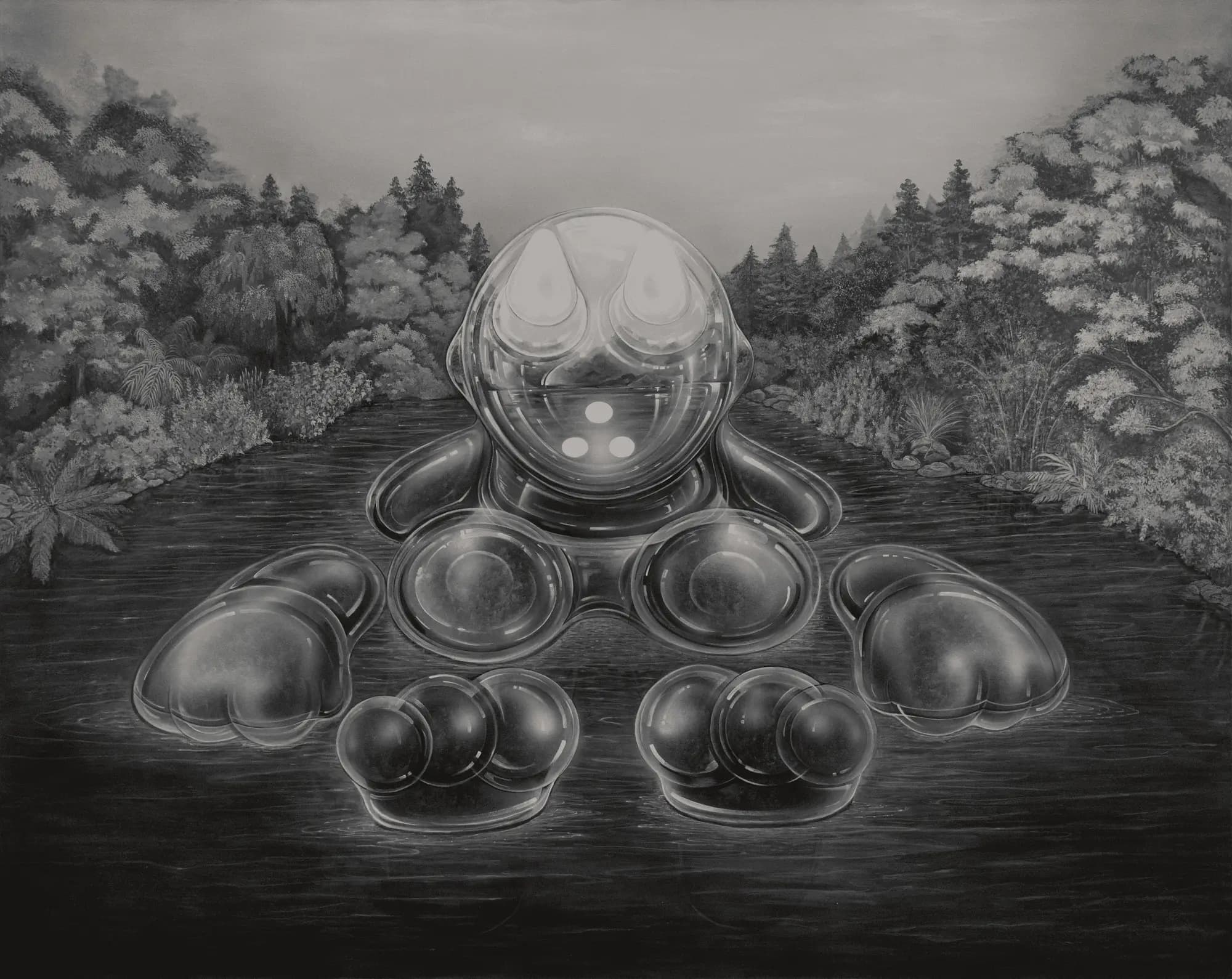 A painting by Tos Suntos showing Enimous with the symbolic eye