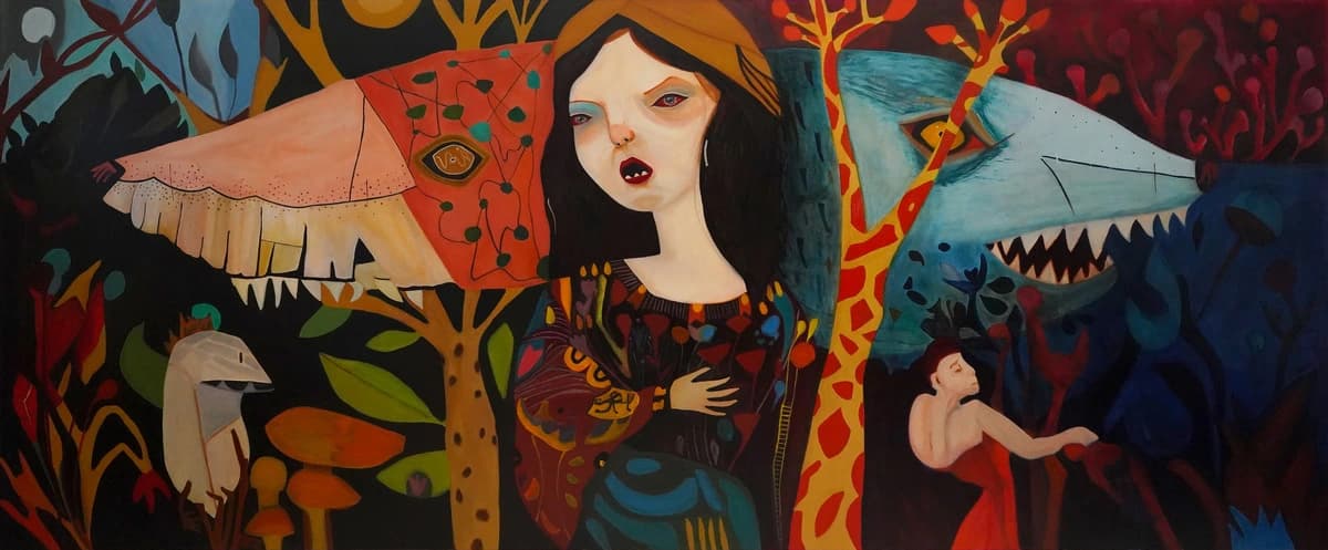 A painting from Kim Lim, Teeth and Tenderness