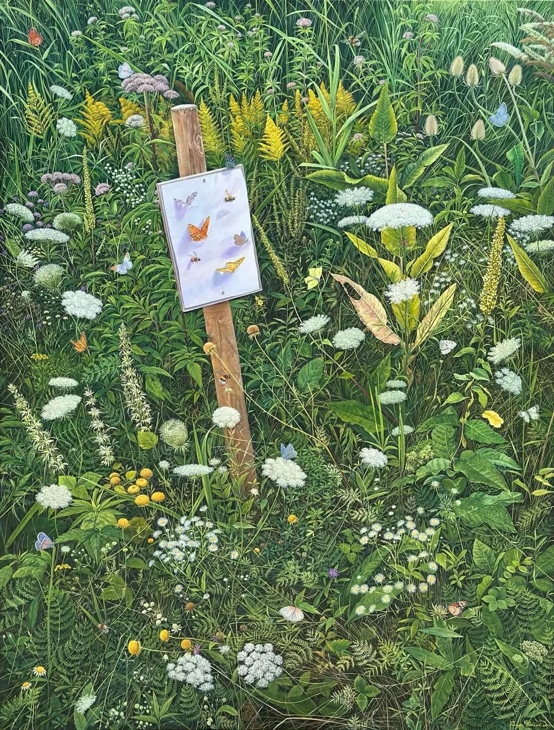 A painting of Praiya Ketkool SAC Gallery in Bangkok